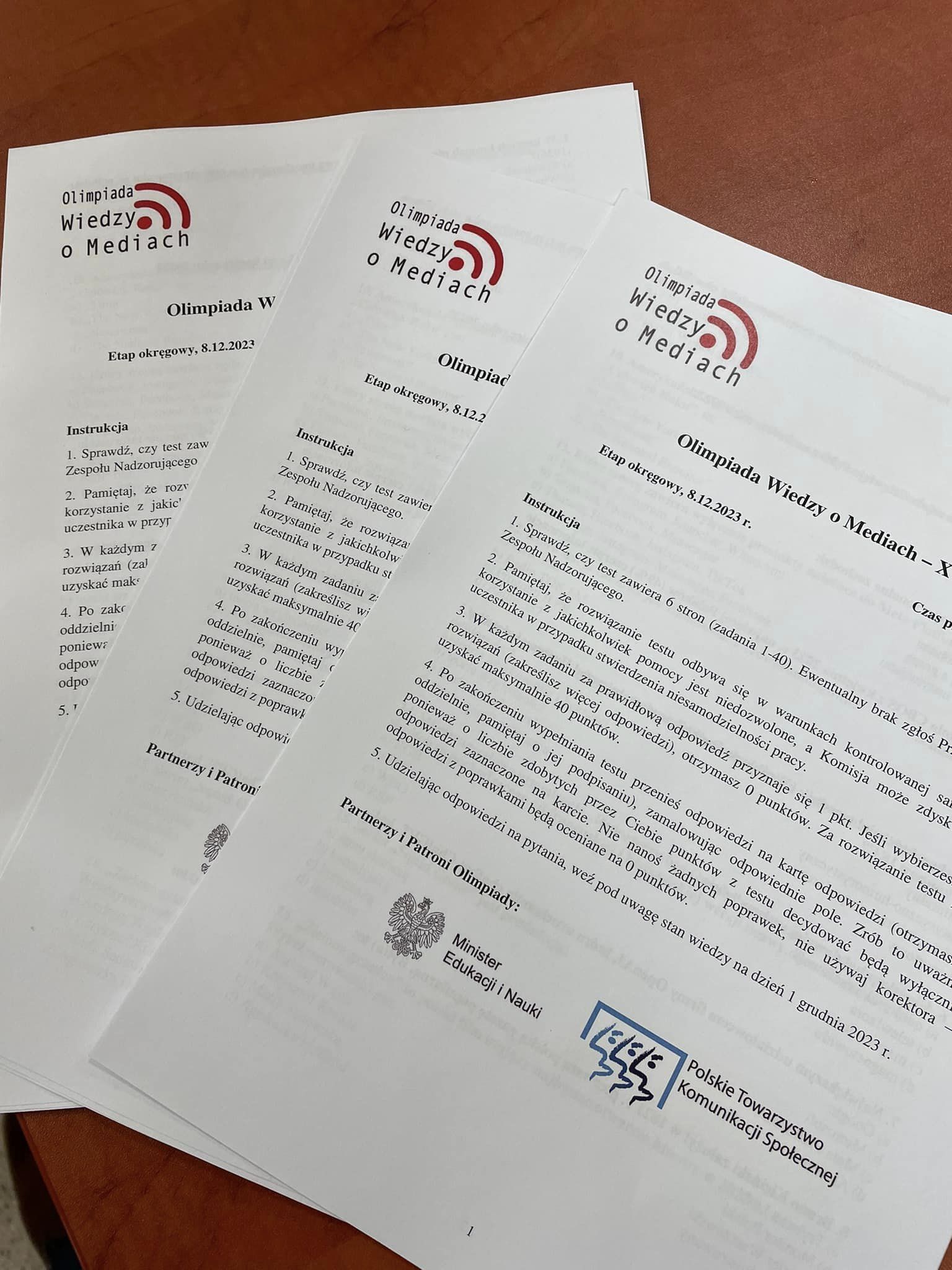 Wyniki 2. etapu Olimpiady Wiedzy o Mediach