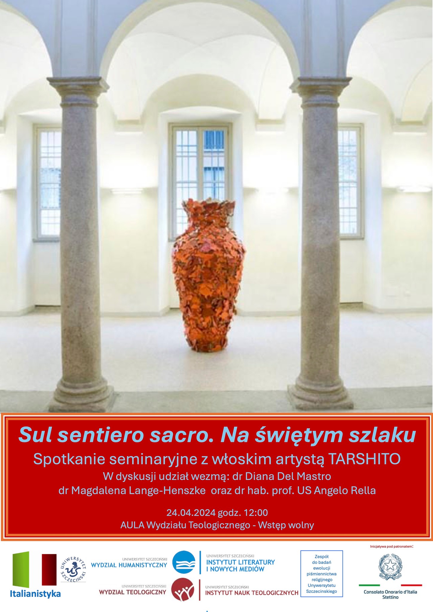 Zapraszamy na seminarium „Sul sentiero sacro. Na świętym szlaku z włoskim artystą Tarshito”