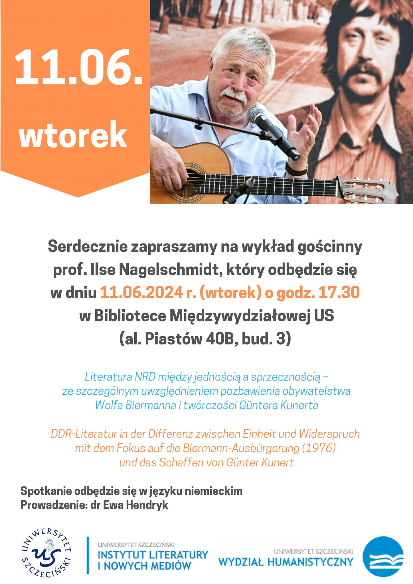 Zapraszamy na spotkanie z prof. Ilse Nagelschmidt na temat literatury NRD