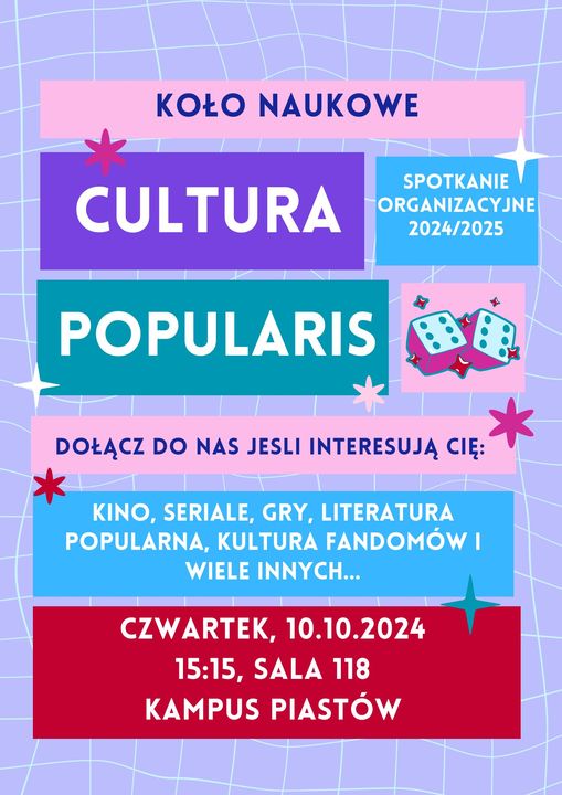 Zebranie Koła Naukowego Cultura Popularis