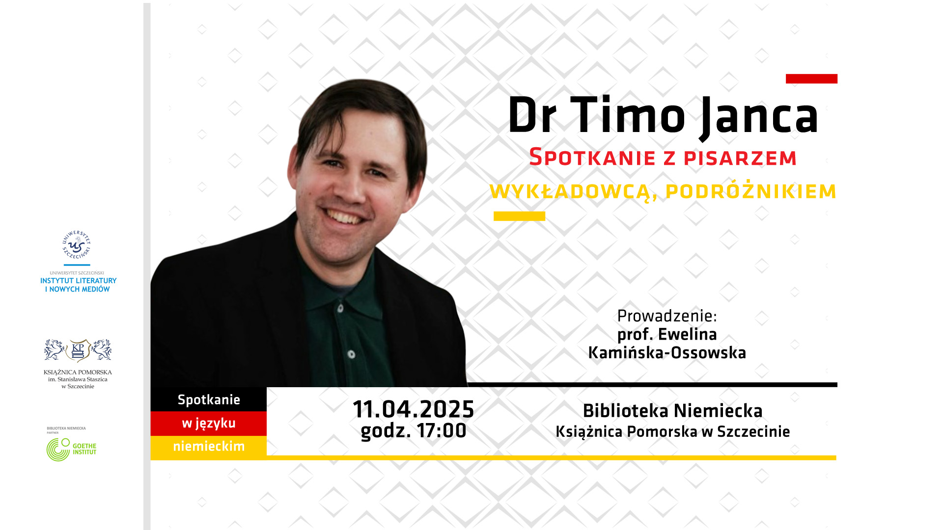Zapraszamy na spotkanie z pisarzem dr. Timo Jancą
