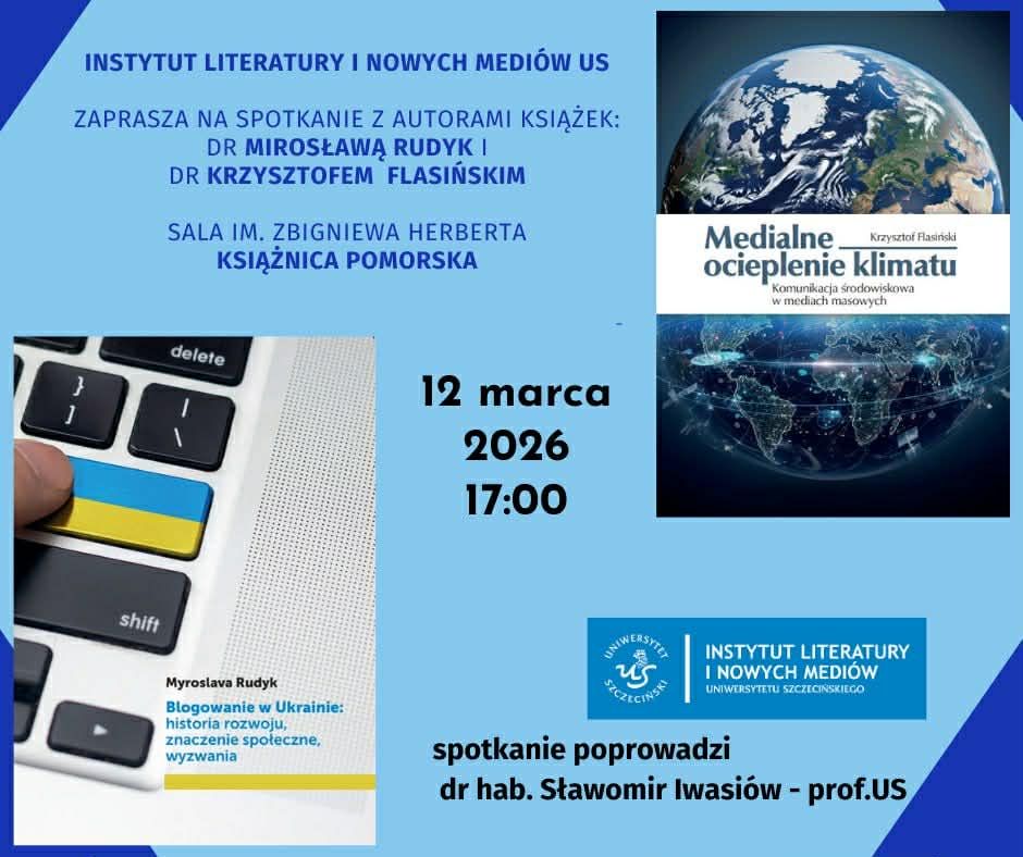 Spotkanie autorskie z dr Mirosławą Rudyk i dr. Krzysztofem Flasińskim z naszego Instytutu