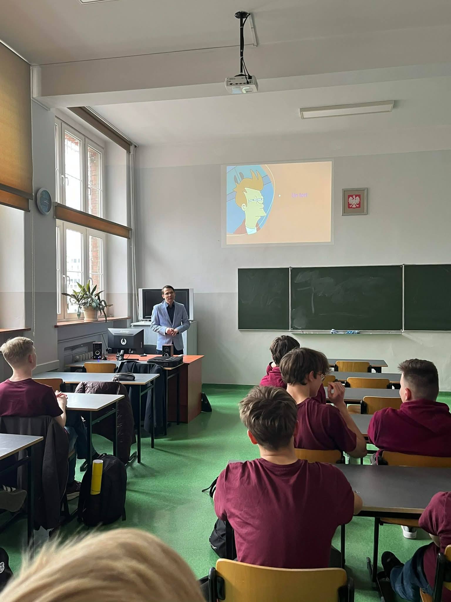 Dr Łukasz Świercz w XIII Liceum Ogólnokształcącym w Szczecinie