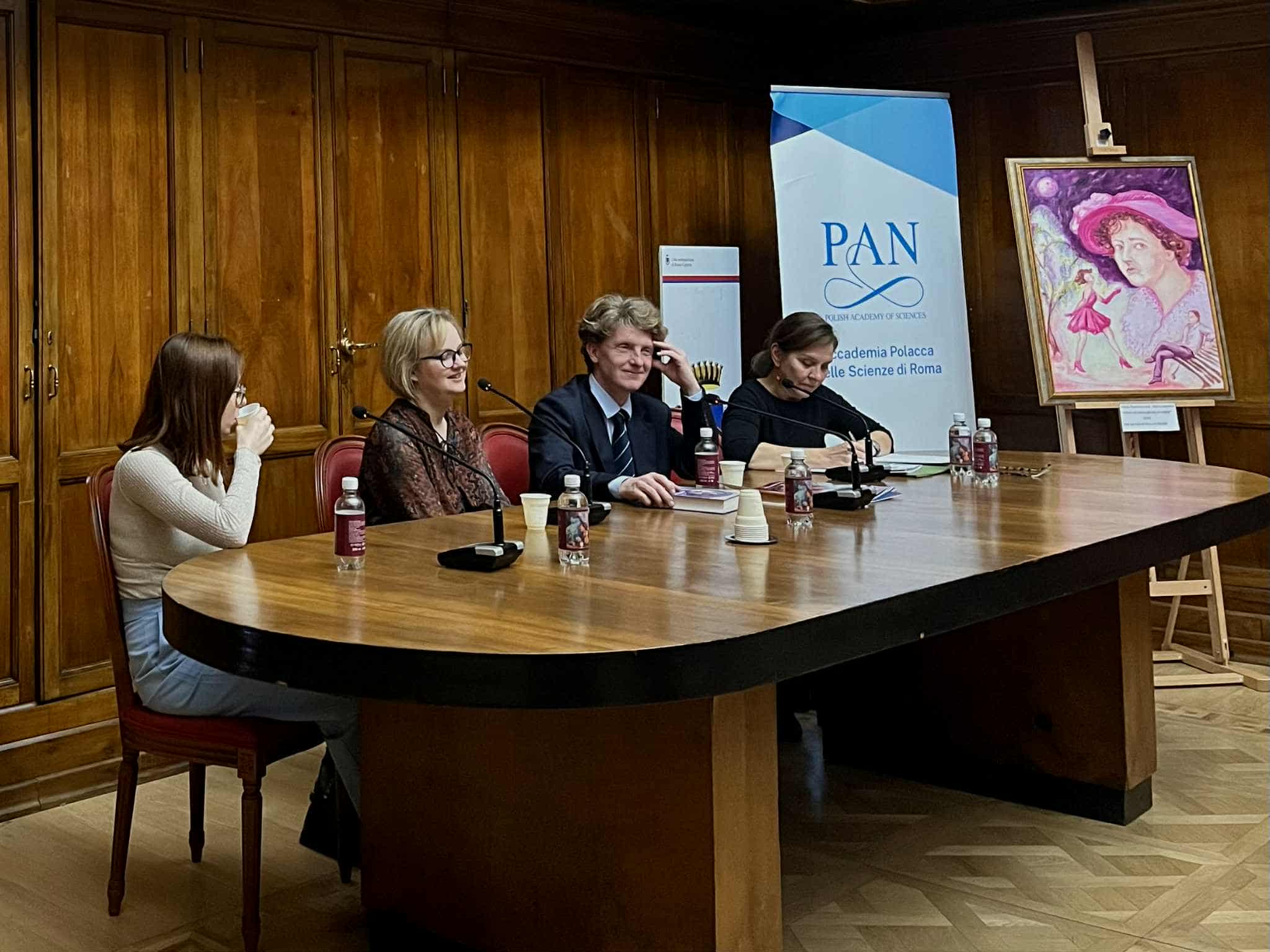Przedstawiciele Instytutu Literatury i Nowych Mediów US w placówce PAN w Rzymie