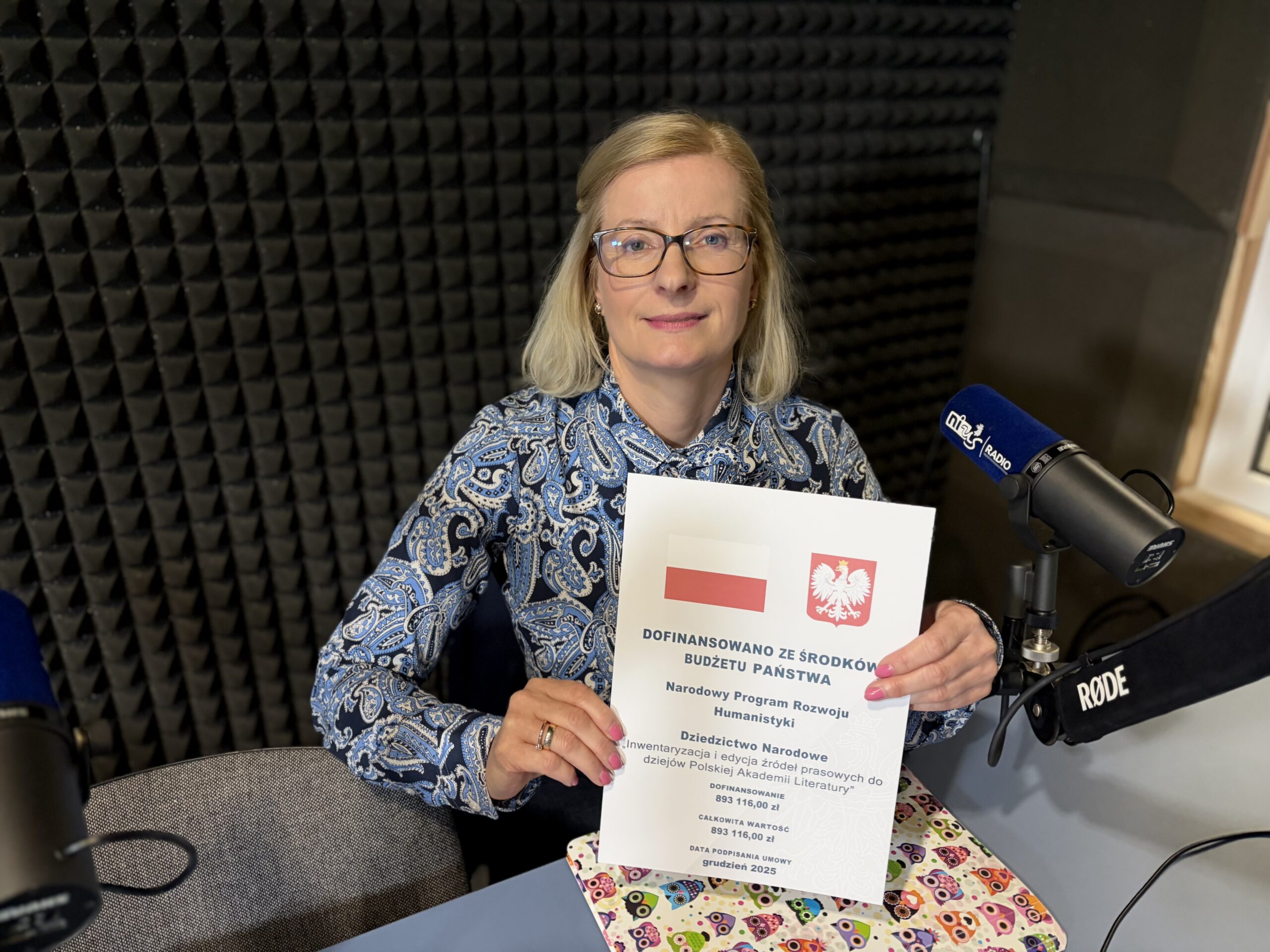 Prof. Agata Zawiszewska-Semeniuk w audycji NiUS Radia